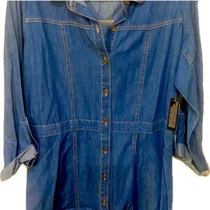 ***Allison Britney*** Blue Jean style Dress Size L- NWT